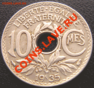 Франция_10 сантимов 1935; окончание 5 февраля в 22.30мск - 4417