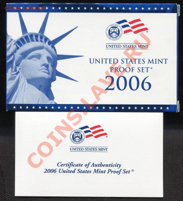 США - Годовой 10-монетный Пруф Набор 2006 S - до 11 февраля - 012.JPG