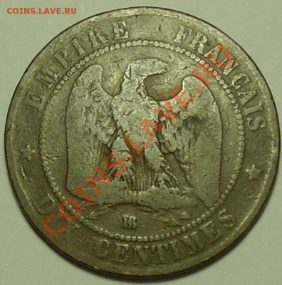 ФРАНЦИЯ - 10 сантимов 1854 ВВ - до 11 февраля - 028
