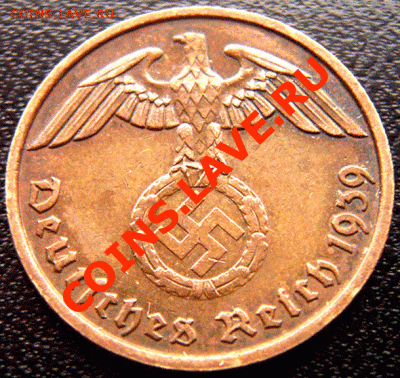 Германия (3 Рейх)_2 рейхспфеннига 1939(F); до 6.02_22.03мск - 4434
