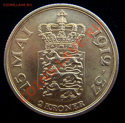 UNC  Дания 2 кроны 1937 до 08.02.13 22.00 - 2