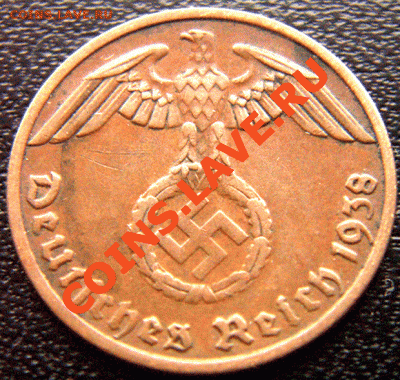 Германия (3 Рейх)_1 рейхспфенниг 1938(А); до 6.02_22.21мск - 4444