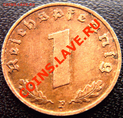 Германия (3 Рейх)_1 рейхспфенниг 1939(F); до 6.02_22.24мск - 4445