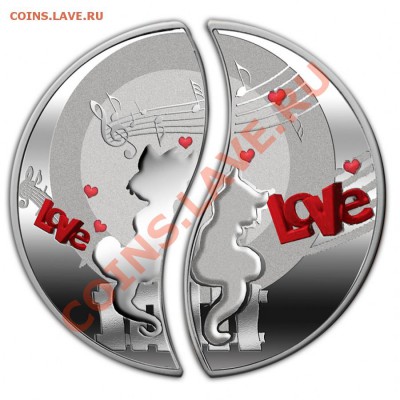 Кошки на монетах - НИУЭ-In Love-1