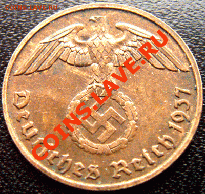 Германия (3 Рейх)_2 рейхспфеннига 1937(D); до 7.02_22.03мск - 4462