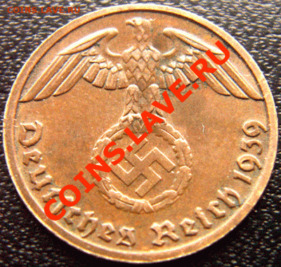 Германия (3 Рейх)_1 рейхспфенниг 1939(D); до 7.02_22.12мск - 4468