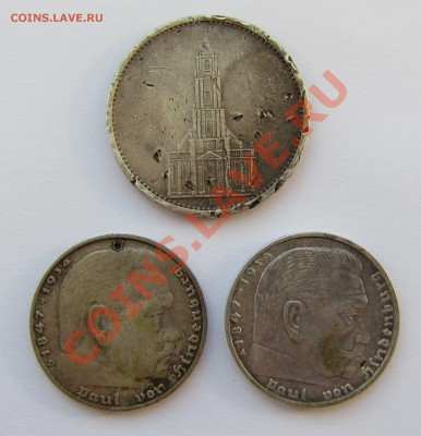 Германия 2 марки 1938, 1939, 5 марок 1934 на оценку - 2,5 марок1
