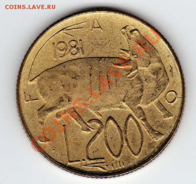 САН-МАРИНО 200 ЛИР 1981 ФАО БЫК ДО 14.02.13 В 22.00МСК(4335) - img888