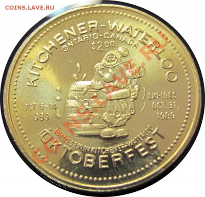 W41 Канада Торг. доллар 2$ Oktoberfest 1989 14.02 в 22°° - W41 Oktoberfest 1989 $2_1
