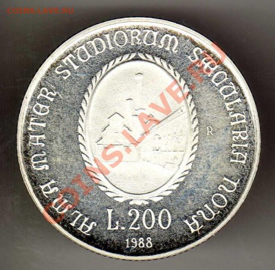 Ag ИТАЛИЯ 200 ЛИР 1988 БОЛОНСКИЙ УН-Т ДО 14.02.13-22Ч (4471) - img918