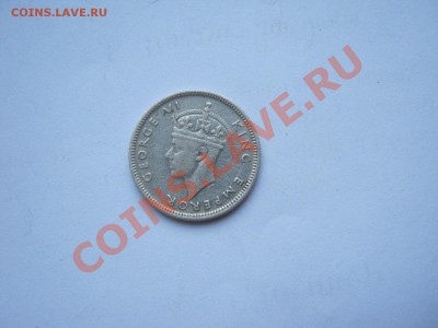 Британские Сейшелы 25 центов 1943г. серебро - 999 055