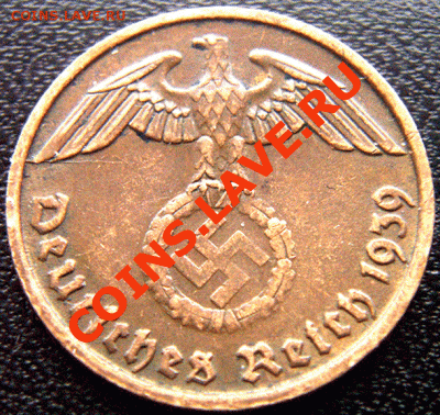 Германия (3 Рейх)_2 рейхспфеннига 1939(D); до 8.02_22.09мск - 4474