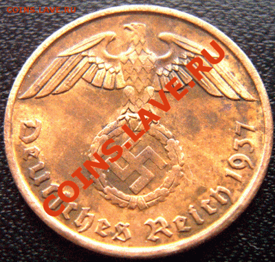 Германия (3 Рейх)_2 рейхспфеннига 1937(А); до 8.02_22.12мск - 4476