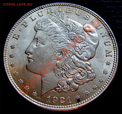 W47 Ag Morgan Dollar 1921 UNC (MS-62) до 15.02 в 22°° - W47 Morgan Dollar 1921 UNC_1