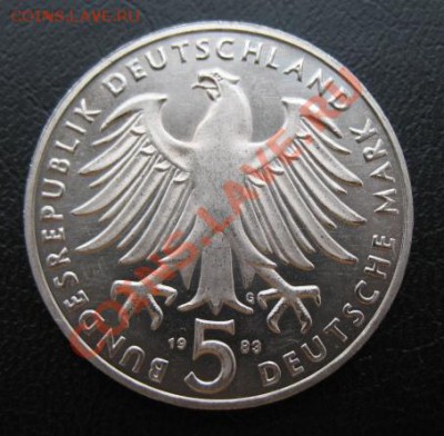 1983 Германия, 5 М, Лютер, до 12.02 в 21-00 мск - 5 лютер н а