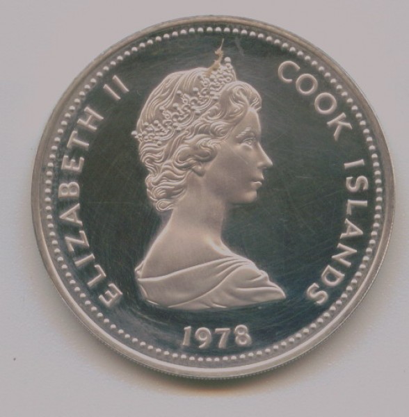 о-ва Кука 10$ "коронация" серебро - Image6