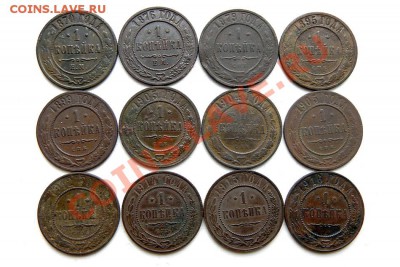 1 коп. 1870-1916 г. (12 шт.) до 16.01.13. в 22.00 мв - P2100008.1