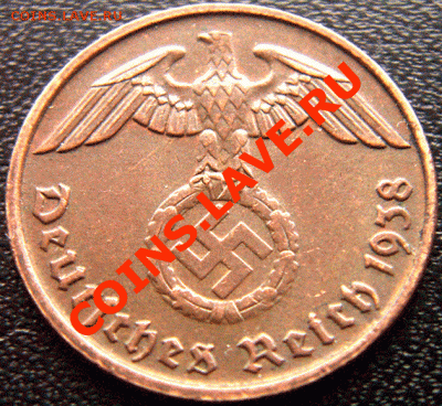 Германия (3 Рейх)_2 рейхспфеннига 1938(D); до 11.02_22.09мск - 4490