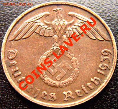 Германия (3 Рейх)_2 рейхспфеннига 1939(В); до 11.02_22.18мск - 4484