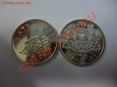 Латвия 1 лат 2012 Ежик(фикс - 90 рублей) 15.02 - P1000897.JPG