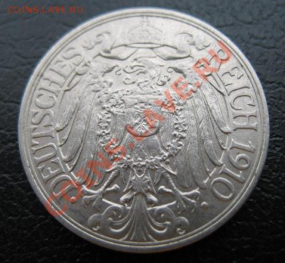 1910 Германия, 25 пф, до 19.02 в 21-00 мск - 25 1910 аа