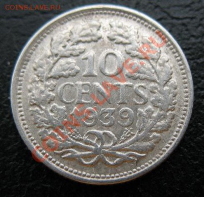 1939 Нидерланды, 10 с, серебро, до 19.02 в 21-00 мск - 39 10 ц