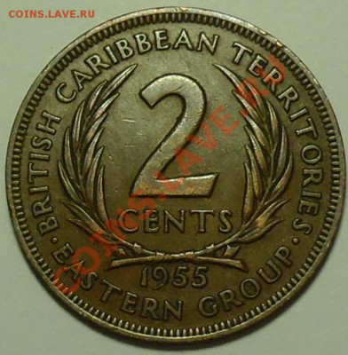 БРИТАНСКИЕ КАРИБЫ - 2 цента 1955 - до 19 февраля - 387