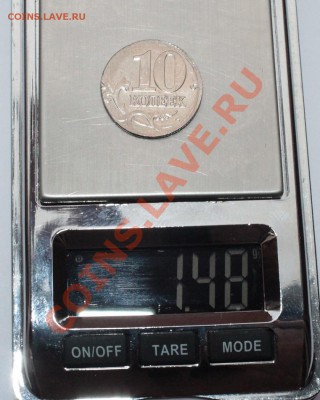 10 копеек 2001 м  ( на заготовке от 1 копейки ) - 10к-2001м (3).JPG
