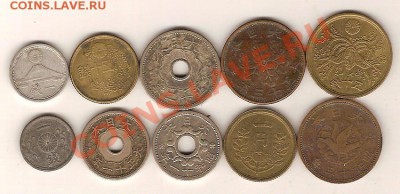 10 хороших монет Монет старой Японии до 1950 года! лот 4 - япония6