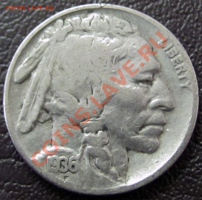 W62 США 5¢ 1936 Buffalo Nickel до 20.02 в 22°° - W62 USA Buffalo Nickel 1936_1
