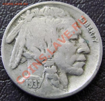 W65 США 5¢ 1937 Buffalo Nickel до 20.02 в 22°° - W65 USA Buffalo Nickel 1937_1