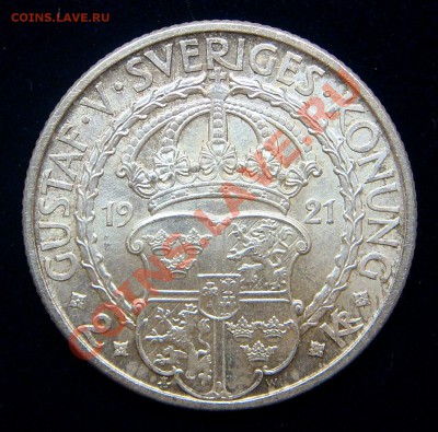 2 кроны 1921 Швеция UNC до 17.02.13  22.00 - 2