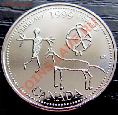 W76 Канада 25¢ 1999 Февраль UNC до 22.02 в 22°° - W76 Canada 25c 1999 FEB_1
