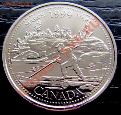 W77 Канада 25¢ 1999 Март UNC до 22.02 в 22°° - W77 Canada 25c 1999 MAR_1