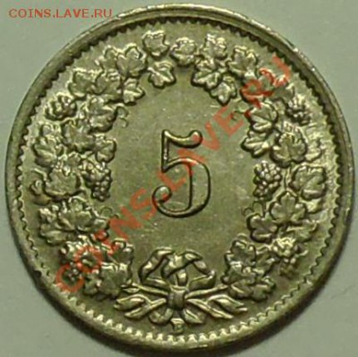 ШВЕЙЦАРИЯ - 5 раппен 1947 - до 22 февраля - 637