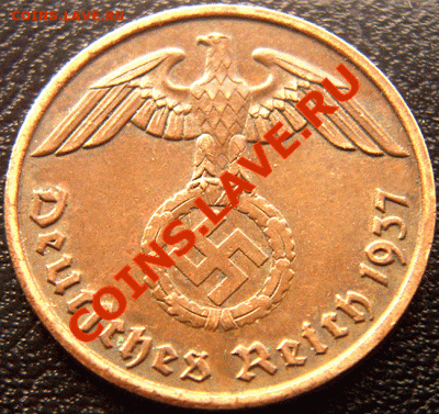 Германия (3 Рейх)_2 рейхспфеннига 1937(А); до 17.02_22.09мск - 4552
