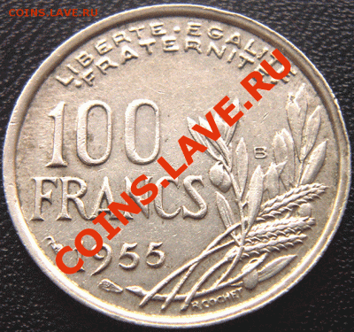 Франция_100 франков 1955(В). Окончание 18 февраля в 22.18мск - 4567