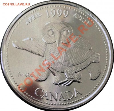 W78 Канада 25¢ 1999 Апрель UNC до 25.02 в 22°° - W78 25c 1999 April_1