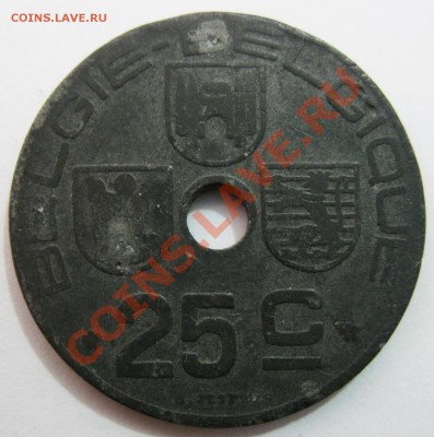 Бельгия, 25 сантимов 1945 г., до 24.02.2013, до 21.00 МСК - БЕЛЬГИЯ_1945_1_25 сантимов