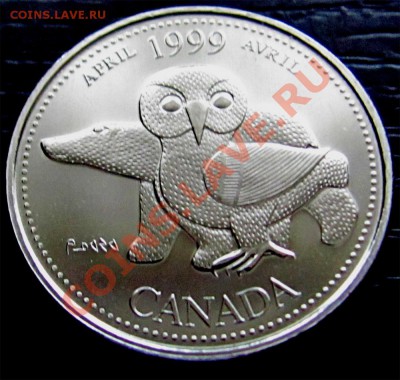 W78 Канада 25¢ 1999 Апрель UNC до 25.02 в 22°° - W78 Canada 25c 1999 April_3
