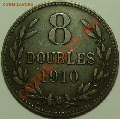ГЕРНСИ - 8 дублонов 1910 - до 25 февраля - 371
