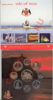 Иностранные монеты. Большой выбор. Тема пополняемая - остров Мэн 2008 официальный набор