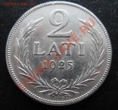 1925 Латвия, 2 лата, серебро, до 26.02 в 21-00 мск - 2 лат 25