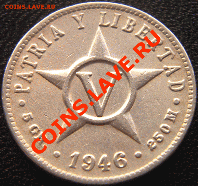 Куба_5 сентаво 1946; окончание 20 февраля в 22.27мск - 4580