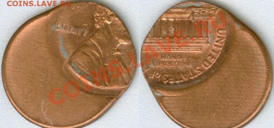 1 cent USA, смещение. Оценка. - 1