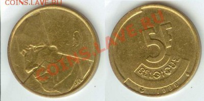 Бельгия- 5 франков до 21.00 мск 27.2.2013 - Бельгия