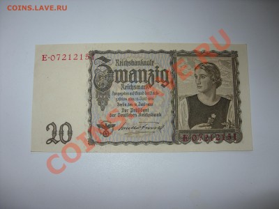 Боны Германии - 20 марок 1939 - 1