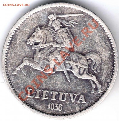 10 литов 1936 г.Витаутас - скан6 конь реверс