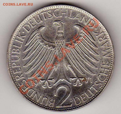 ГЕРМАНИЯ 2 МАРКИ 1971D МАКС ПЛАНК ДО 28.02.13 В 22.00 (4191) - img275