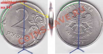2 р. м (ММД) 2012 г. - полный раскол, поворот, гурт, покрыте - 2 р. 2012 г. (ММД) м